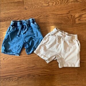 Rylee and Cru and Mish Boys Designer Blue and Cream Relaxed Fit Shorts